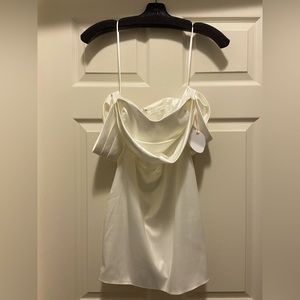 Revolve mini off the shoulder white dress